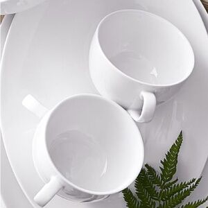 12 Pottery Barn Classic Coupe Porcelain Teacups